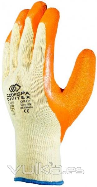 Grip. TegidoT/C  galga 10.Palma de ltex natural texturizado.