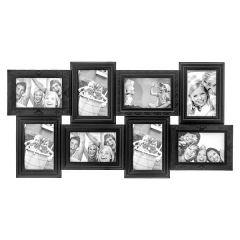 Portafotos multiple magic negro 10x15 8 fotos - la llimona home