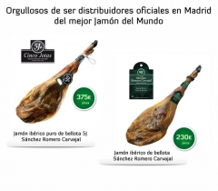 DISTRIBUIDORES OFICIALES EN MADRID DE SANCHEZ ROMERO CARVAJAL!