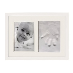 Portafotos multiple foto bebe con molde mano 13x18 2 fotos - la llimona home
