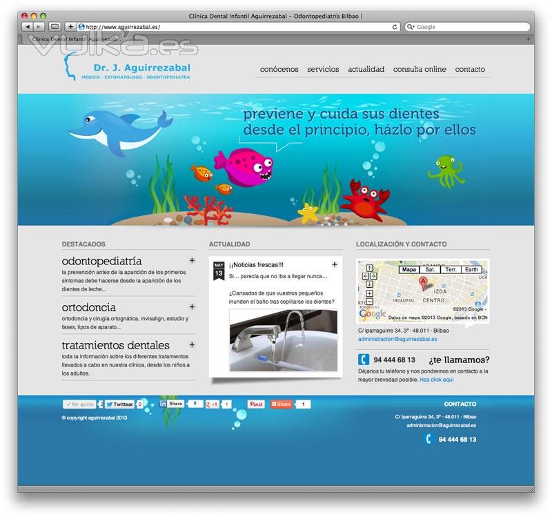 Clnica Dental Infantil Aguirrezabal  Pgina web y gestor de noticias