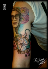 Brujula,tattoo,tradicional,tatuaje,el ejido,old school.adra.almeria,berja,compas,pin up,tatoo