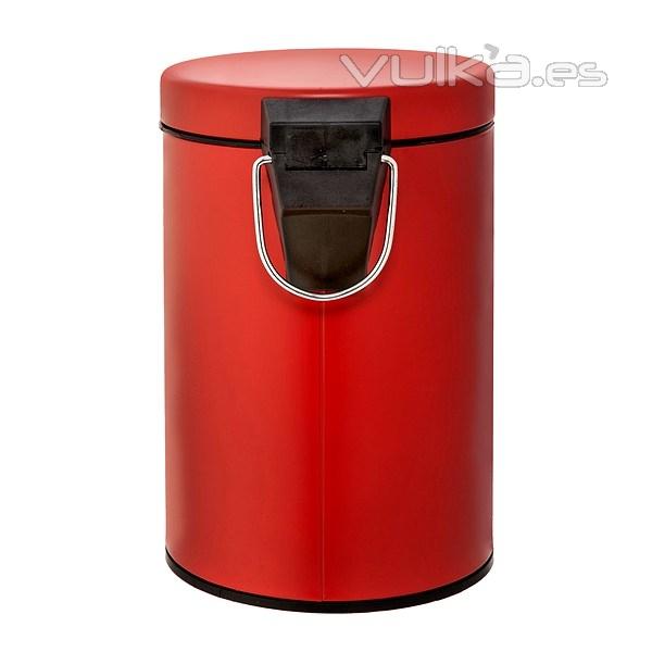 Accesorios de bao. Papelera bao tauro roja mate 1 - La Llimona home