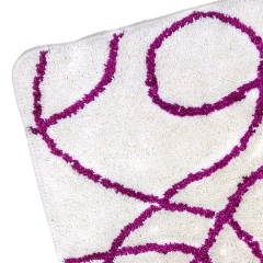 Alfombra bano doodle malva 1 - la llimona home