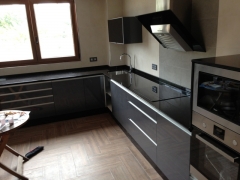 Encimera cocina granito negro galaxy