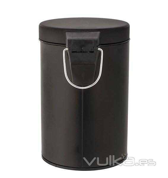 Accesorios de baño. Papelera baño tauro negra mate 1 - La Llimona home