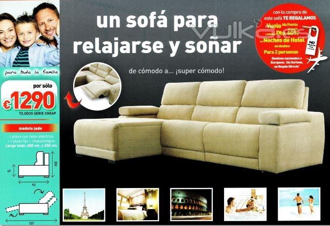 Con la compra de este sofa TE REGALAMOS, vuelo de ida/vuelta y ademas 60 % en Noches de hotel. 