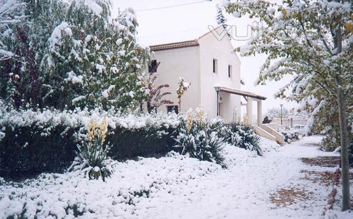 Casa rural en Caravaca con nieve