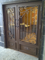 Puerta decoracin rustica pintura al horno