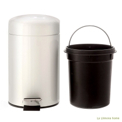 Accesorios de bano papelera bano sirio blanca brillante 2 - la llimona home