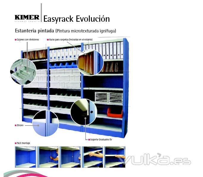 estanterias almacen con cajoes opciones