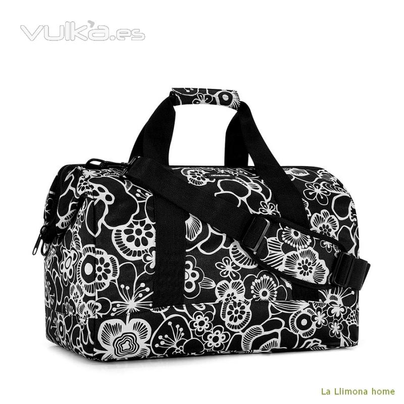 Reisenthel bolsa multiusos allrounder fleur negra M - La Llimona home