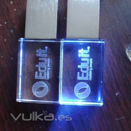 memoria usb cristal