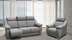 Conjunto de sillon y sofa en color gris
