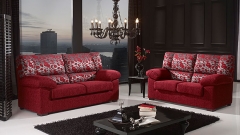 Conjunto de 2 sofas en color rojo