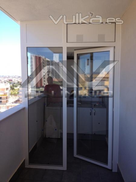 Cerramiento aluminio blanco