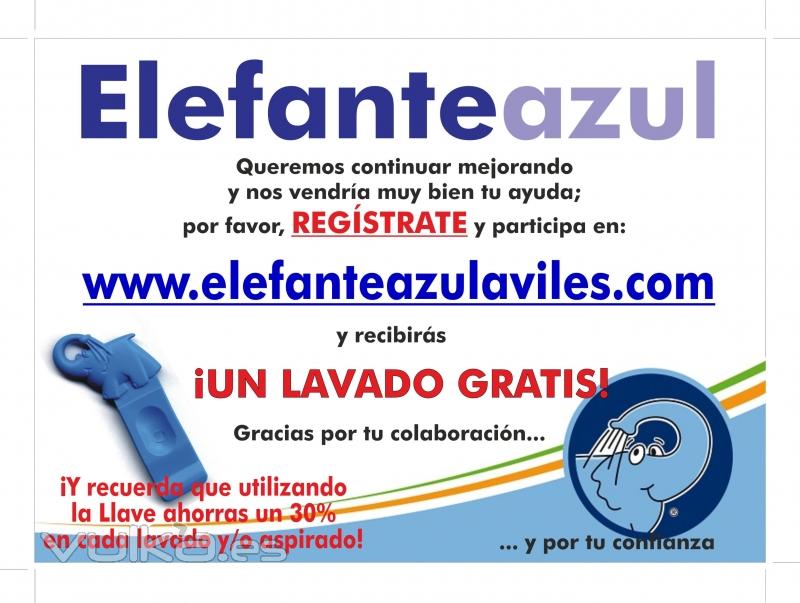 Sitio Web de los Centros de lavado Elefante Azul de Avilés, un punto de encuentro.