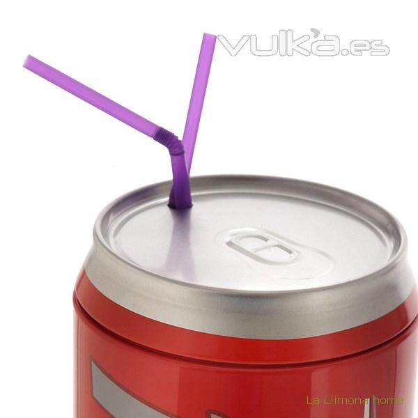 Gifts. Dispensador de pajitas cool straws rojo 3 - La Llimona home