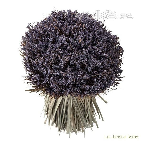 Arreglo floral violet lavanda artificial redondo 30 1 - La Llimona home