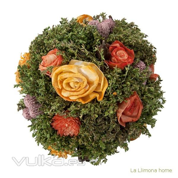 Arreglo floral natur maceta flores artificiales naranja 17 2 - La Llimona home