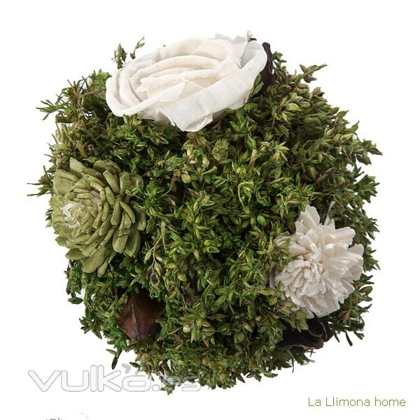 Arreglo floral natur maceta deco flores artificiales beig 14 2 - La Llimona home