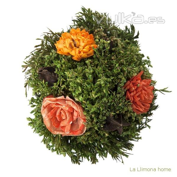 Arreglo floral natur maceta deco flores artificiales naranja 14 2 - La Llimona home