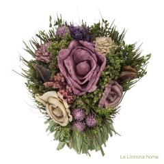 Arreglo floral natur flores artificiales malva 20 1 - la llimona home
