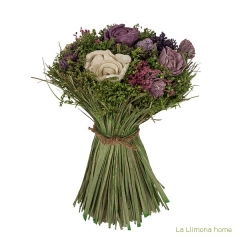 Arreglo floral natur flores artificiales malva 30 - la llimona home