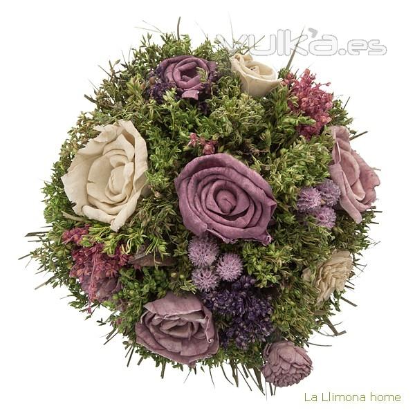 Arreglo floral natur flores artificiales malva 30 2 - La Llimona home