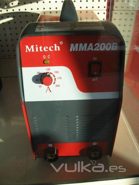 MMA200B Mitech de Resistec Aparato de Soldadura