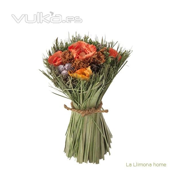 Arreglo floral natur flores artificiales naranja 20 - La Llimona home