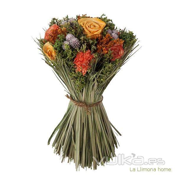 Arreglo floral natur flores artificiales naranja 30 - La Llimona home