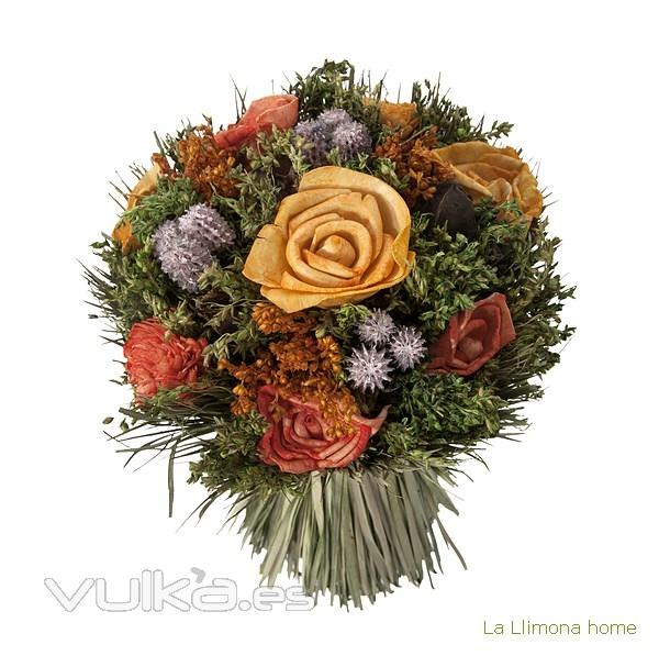 Arreglo floral natur flores artificiales naranja 30 1 - La Llimona home