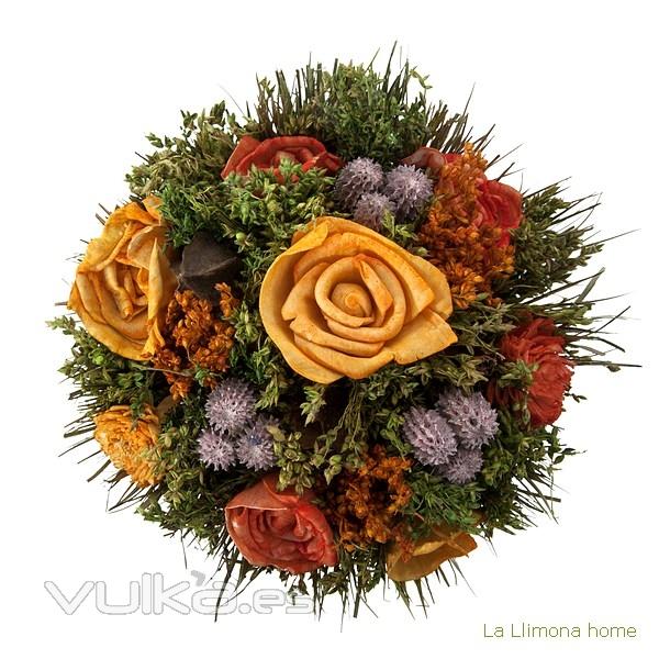 Arreglo floral natur flores artificiales naranja 30 2 - La Llimona home