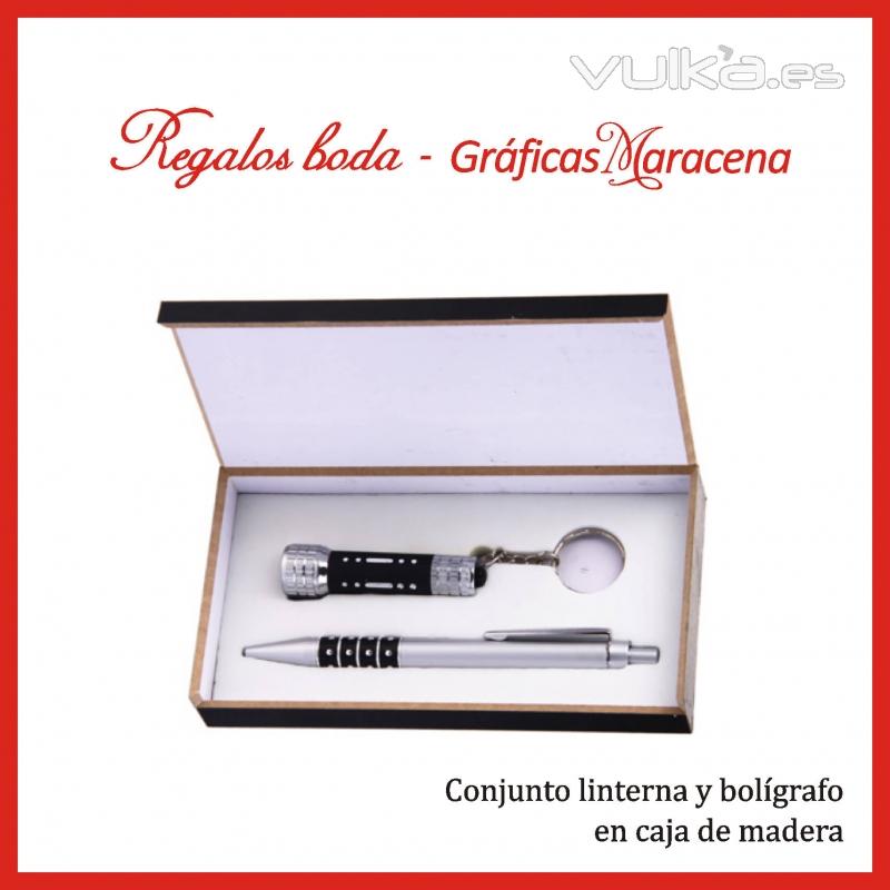 Regalos boda Granada - Conjunto llavero y bolígrafo - graficasmaracena.com 