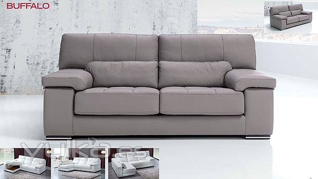 Moderno sofa de piel de 2 plazas