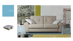 Sofa cama en color hueso