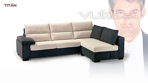 Moderno sofa de 3 plazas combinado en 2 colores