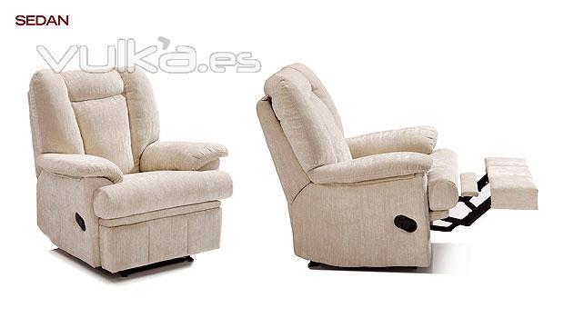 Sillon color hueso reclinable