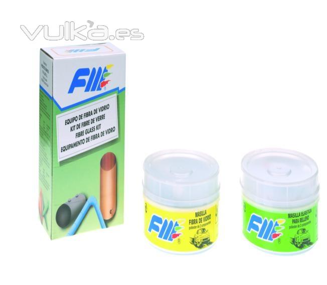 Kit Fibra de Vidrio y Masilla Fibra de Vidrio FM