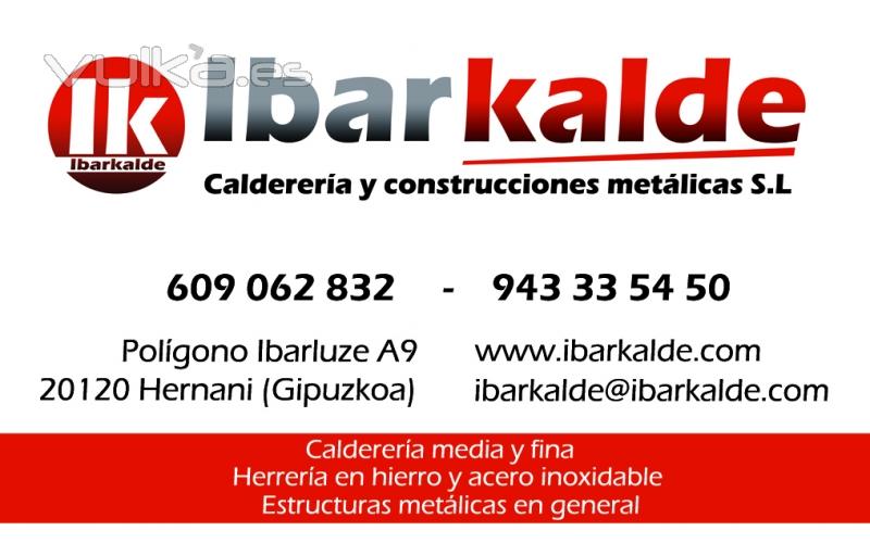 Tarjeta de visita de ibarkalde s.l