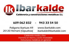Tarjeta de visita de ibarkalde sl