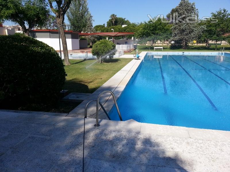 piscina y jardin