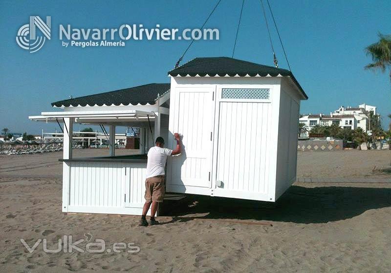 Instalacion chiringuito de playa. www.navarrolivier.com