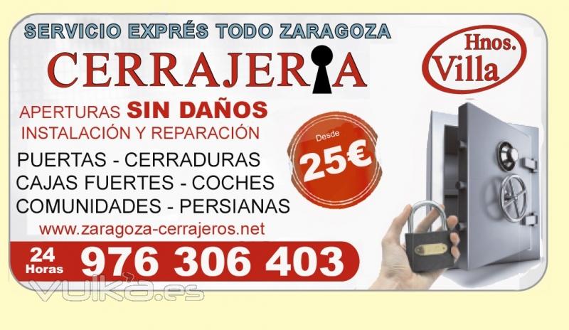 Cerrajeros en Zaragoza desde 25 EUR