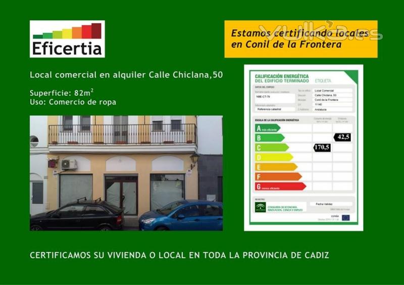 Certificado energético/eficiencia energética conil