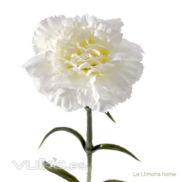 Flores artificiales. Flor clavel artificial blanco 55 - La Llimona home
