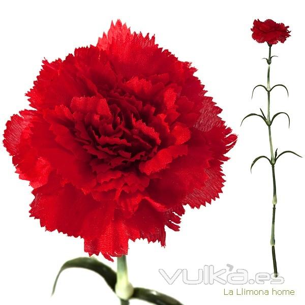 Flores artificiales. Flor clavel artificial rojo 55 1 - La Llimona home