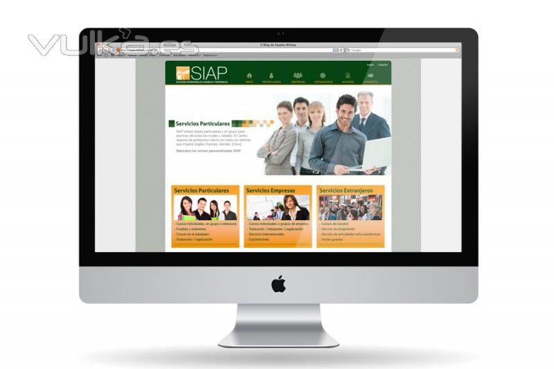 Sitio web Siap International