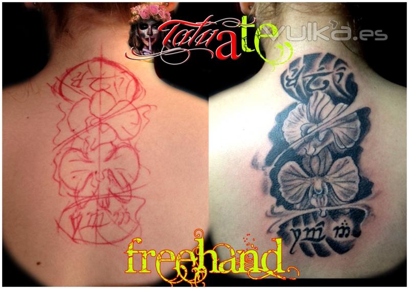 Tatuaje exclusivo y personalizado sin plantilla en Tatuate studio Alicante